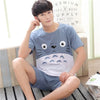 Summer New Knitted Cotton Short Sleeved Men Pajamas Sets Male Pajama Set Letter Pajama For Men Sleepwear Suit Homewear Size Xxxl