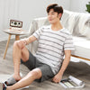 Summer New Knitted Cotton Short Sleeve Men Pajamas Sets Male Pajama Set Letter Pajama For Men Sleepwear Suit Homewear Size XXXXL