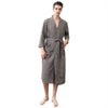 Bikitique Men Plus Size Cotton Bathrobes Autumn Kimono Long Sleeve Sleepwear Men Nightgowns Homewear Pijama Long Bathrobe Men