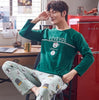 New 2019 Spring Men Pajamas long Sleeve Male Pajama Set Men Pure Full Cotton Pajamas For Men Sleepwear Suit homewear 4XL