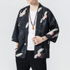 Crane Robe japanese Style kimono yukata 3XL man Loose Sunscreen cardigan 4XL Chinese Element Han Fu kimono haori 5XL