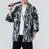 Crane Robe japanese Style kimono yukata 3XL man Loose Sunscreen cardigan 4XL Chinese Element Han Fu kimono haori 5XL