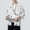 Crane Robe japanese Style kimono yukata 3XL man Loose Sunscreen cardigan 4XL Chinese Element Han Fu kimono haori 5XL
