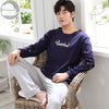 Autumn Winter Knitted Cotton Cartoon Men's Pyjamas Couple Pajamas Set Casual Male Sleepwear Pyjamas Night Pijamas 3XL Homewear