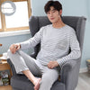 Autumn Winter Knitted Cotton Cartoon Men's Pyjamas Couple Pajamas Set Casual Male Sleepwear Pyjamas Night Pijamas 3XL Homewear