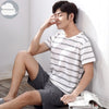 Autumn Winter Knitted Cotton Cartoon Men's Pyjamas Couple Pajamas Set Casual Male Sleepwear Pyjamas Night Pijamas 3XL Homewear