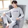 Yidanna long sleeve pijama cotton pajamas set for male plus size sleep clothing casual nightie sleepwear men pyjamas suit autumn