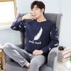 Yidanna long sleeve pijama cotton pajamas set for male plus size sleep clothing casual nightie sleepwear men pyjamas suit autumn