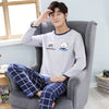 Yidanna long sleeve pijama cotton pajamas set for male plus size sleep clothing casual nightie sleepwear men pyjamas suit autumn