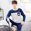 Yidanna long sleeve pijama cotton pajamas set for male plus size sleep clothing casual nightie sleepwear men pyjamas suit autumn