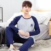 Yidanna long sleeve pijama cotton pajamas set for male plus size sleep clothing casual nightie sleepwear men pyjamas suit autumn