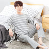 Yidanna long sleeve pijama cotton pajamas set for male plus size sleep clothing casual nightie sleepwear men pyjamas suit autumn