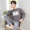 Yidanna long sleeve pijama cotton pajamas set for male plus size sleep clothing casual nightie sleepwear men pyjamas suit autumn