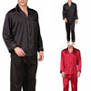 Men's Stain Silk Pajama Set Modern Style Sleepwears Men Sexy Soft Homme Cozy Satin Nightgown Casual Lounge Pajama Sets Nightwear