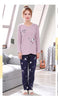 Matching Couple Pajama Set Cotton Pijamas Long Sleeve Sleepwear His-and-her Home Suit Pyjama For Lover Man Woman Lovers' Clothes
