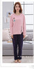Matching Couple Pajama Set Cotton Pijamas Long Sleeve Sleepwear His-and-her Home Suit Pyjama For Lover Man Woman Lovers' Clothes