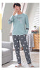 Matching Couple Pajama Set Cotton Pijamas Long Sleeve Sleepwear His-and-her Home Suit Pyjama For Lover Man Woman Lovers' Clothes