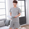 Autumn Winter Men's Cotton Pajamas Letter Striped Sleepwear Cartoon Pajama Sets Casual Sleep&Lounge Pyjamas Plus Size 3XL Pijama