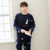 Cartoon Pajamas Set Men's Clothing Coral Fleece Pyjamas Autumn Winter Flannel Thicken Warm Sleepwear Suit Casual Homewear XXXL