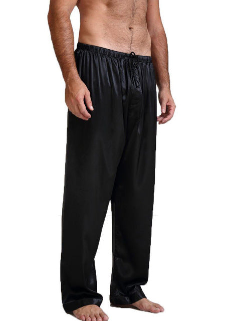 Mens Silk Satin Pajamas Pyjamas Pants Lounge Pants Sleep Bottoms Size S-XL Plus
