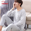 Yidanna long sleeve pijama cotton pajamas set for male plus size sleep clothing casual nightie sleepwear men pyjamas suit autumn