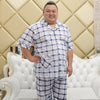 Sale Plus Size 100% cotton pyjamas men pijamas hombre short-sleeve casual Sleepwear men homewear pajamas sets for male 130kg