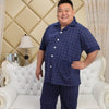 Sale Plus Size 100% cotton pyjamas men pijamas hombre short-sleeve casual Sleepwear men homewear pajamas sets for male 130kg