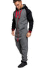 ALL IN ONE Men's Jumpsuit Fleece Nigtwear Pyjama hoodie zip Onesie Sleep Lounge Adult Sleepwear One Piece Pyjamas Male Onesies