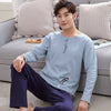 New 2019 Spring Men Pajamas long Sleeve Male Pajama Set Men Pure Full Cotton Pajamas For Men Sleepwear Suit homewear 4XL