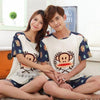 MISSKY Men Women Lovers Summer Pajama Sets Breathable Fashion Casual Home Wear Set Male Clothes For Sleep Wear
