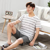 Summer New Knitted Cotton Short Sleeved Men Pajamas Sets Male Pajama Set Letter Pajama For Men Sleepwear Suit Homewear Size Xxxl