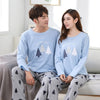 Autumn Winteter Long-sleeved Men's Cotton Pajamas Letter Striped Cartoon Pajama Sets Casual Men Pyjamas Plus Size 3XL Pijama Set